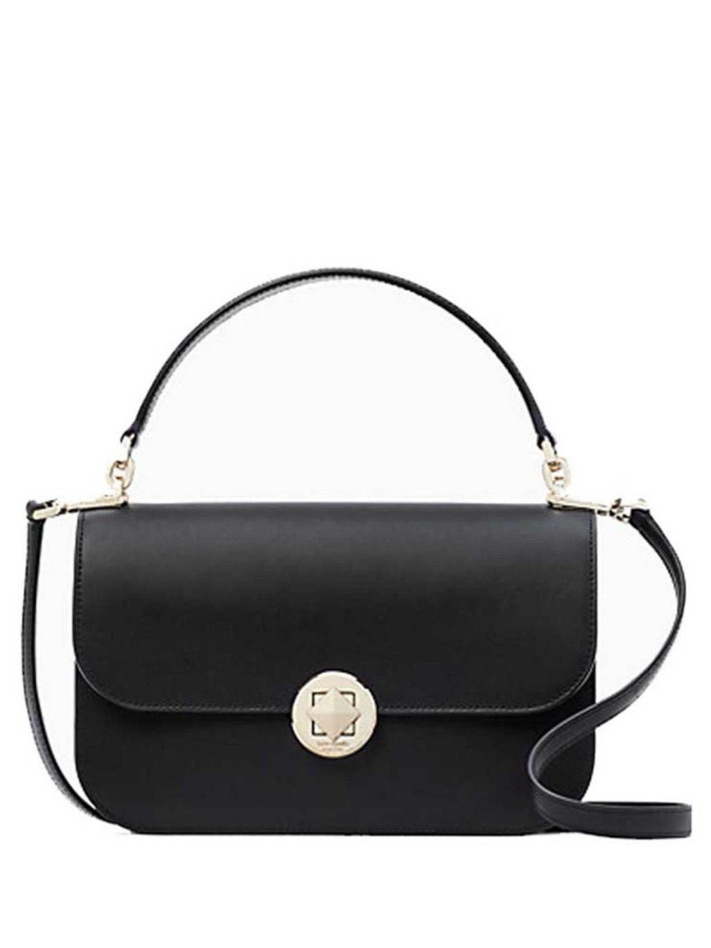 Kate Spadenew York "Audrey" Black Leather Flap Crossbody Bag Like New